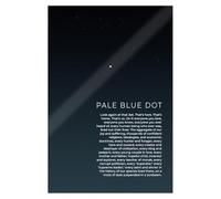 KCDFDVJFBM Solar System Portrait Poster - Featuring the Pale Blue Dot Earth Image from Voyager 1, Educational Astronomy Decor for Science Class(Framed,16x24inch(40x60cm))