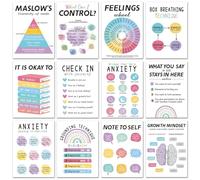 KCDFDVJFBM Soothing Inspirational Posters - A Collection of Calming Quotes and Affirmations for Modern Wall Decor in Home, School or Office Settings(Unframed,12x18inch(30x45cm))