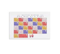 KCDFDVJFBM Stop Smoking Progress - All-in-One Quit Nicotine Calendar & Workbook, Inspirational Canvas Wall-Art for Home or Office(Unframed,12x18inch(30x45cm))
