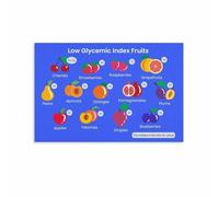KCDFDVJFBM Sugar and Nutrition Chart for Fruits Poster Healthy Eating Guide Information Wall-Art for Home Gym or Kitchen(Unframed,08x12inch(20x30cm))