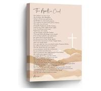 KCDFDVJFBM The Apostles Creed Printable Art, Biblical Declaration, Christian Inspirational Decor for Wall in Home Office(Framed,16x24inch(40x60cm))