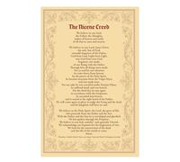KCDFDVJFBM The Nicene Creed and Apostle‘s Creed Poster - Essential Christian Prayers Wall-Art - Educational & Inspirational Decor for Classroom, Church, Home(Framed,08x12inch(20x30cm))