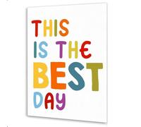 KCDFDVJFBM This is The Best Day Wall Decor for,Inspirational Wall Canvas Print Painting Artwork for Nursery Classroom Wall Decor Poster(12x18inch(30x45cm))