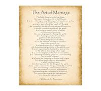 KCDFDVJFBM Vintage Style Marriage Advice Poster - Antique-Looking Print with Heartfelt Sentiments, for Master Bedroom or Couple's Retreat(Framed,08x12inch(20x30cm))