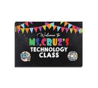 KCDFDVJFBM Welcome to Our Computer Lab Poster - Personalized with Teacher Name, Custom Technology Classroom Sign STEM Coding Wall Art Decor(Unframed,08x12inch(20x30cm))