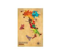 KCDFDVJFBM Wine Map of Poster Northern Central Southern Vineyard Regions Grape Varieties Chart Wall-Art For Study Wine Tasting Room Living Room(Unframed,16x24inch(40x60cm))