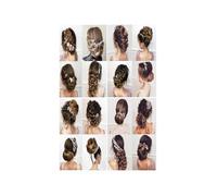 KCDFDVJFBM Women Hairstyle Chart Poster Hair Salon Styles Gallery Short Medium Long Length Cut Ideas For Bathroom Bedroom Decor Home Wall-Art(Framed,16x24inch(40x60cm))
