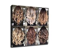KCDFDVJFBM Womens Hairstyles and Haircuts Chart Hair Salon Poster for Salon Decor and Client Reference Modern Hair Style Guide Canvas Wall-Art(Unframed,16x24inch(40x60cm))