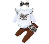 KCDING Costume Fille Princesse Ensemble Bebe Garcon 0-3 Mois,Combinaison Bebe Ensemble Survêtement Fille Lot Body Bebe Blanc Costume Carnaval Fille Pyjama Bebe Fille 0-3 Mois Hiver Deguis 6-12 moi