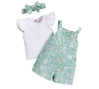 KCDING Costume Fille Princesse Ensemble Bebe Garçon Ete,Pantalon Militaire Vetement Fille 6 Ans Ensemble Hiver Body Bebe Fille Manche Courte 12 Mois Tenue De Plage Combinaison Pyjama Bebe 6-9 mois