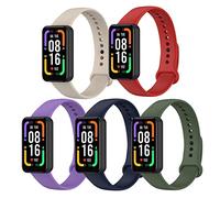 Kcdream 5PCS Watchbands Compatible for Redmi Band Pro Wristbands Soft Silicone Replacement Watch Straps for Redmi Smart Band Pro Bracelets Bands (No Host)