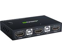 KCEVE KC-KVM201 Commutateur KVM USB3.0/HDMI Commutateur de sortie 2 en 1 jusqu'à 3840*2160@30Hz Qualité d'image haute définition