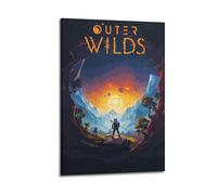 KCFDKKDK Poster de jeu Outer Wilds Game Poster3 - Impression sur toile - Impression d'art moderne pour chambre à coucher - 60 x 90 cm