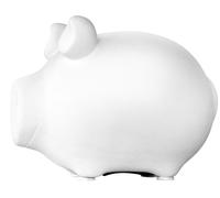 KCG 100570 Tirelire cochon - vierge, blanc, céramique, petit modèle
