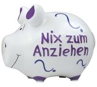 KCG 101485 Tirelire cochon "nix zum anziehen" - Céramique, petit modèle