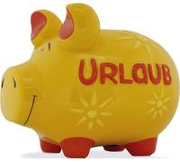 KCG 101579 Tirelire cochon "vacances" jaune moyen