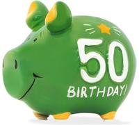 KCG 101639 Tirelire cochon "50" Année Céramique petite