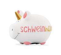 KCG Petite Tirelire en céramique en Forme de Licorne env. 12,5 cm x 9 cm
