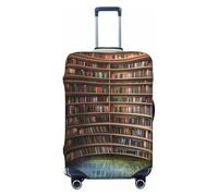 KCGSDEGV Bibliothèque Bibliothèque Imprimés Housse de Bagage Élastique avec Fermetures Éclair Invisible - Protection Universelle Valise pour Voyage, Voyage Affaires, Noir , M(22-24inch suitcase