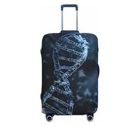 KCGSDEGV DNA Chain Photo Prints Housse de bagage élastique avec fermetures éclair invisibles - Protection universelle pour valise pour voyage, voyages d'affaires, Noir , L(25-28inch suitcase), Valise