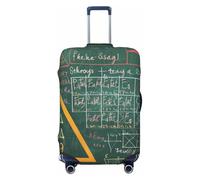 KCGSDEGV Formulas Shapes Theory Housse de bagage élastique avec fermeture éclair invisible pour voyage, voyages d'affaires, Noir , L(25-28inch suitcase), Valise