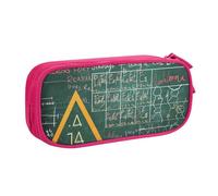 KCGSDEGV Formulas Shapes Theory Math Leçon Word Trousse à crayons pour écolières garçons Grande capacité Boîte de rangement mignonne Noir, rose, Taille unique, Cartable