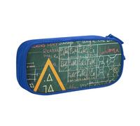 KCGSDEGV Formulas Shapes Theory Math Leçon Word Trousse à crayons pour écolières garçons Grande capacité Boîte de rangement mignonne Noir, bleu, Taille unique, Cartable