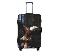 KCGSDEGV Housse de bagage élastique 3D avec fermetures éclair invisibles, protection universelle pour valise, voyage d'affaires, Noir , M(22-24inch suitcase), Valise