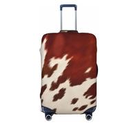 KCGSDEGV Housse de bagage élastique avec fermeture éclair invisible - Protection universelle pour valise, voyage d'affaires, rouge et blanc, Noir , L(25-28inch suitcase), Valise