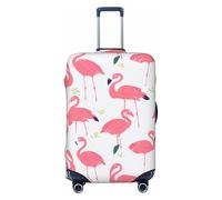 KCGSDEGV Housse de bagage élastique avec fermeture éclair invisible - Protection universelle pour valise, voyage d'affaires, motif flamant rose, Noir , S(18-21inch suitcase), Valise