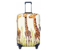 KCGSDEGV Housse de bagage élastique avec fermeture éclair invisible - Protection universelle pour valises - Pour voyage, voyages d'affaires, Noir , M(22-24inch suitcase), Valise