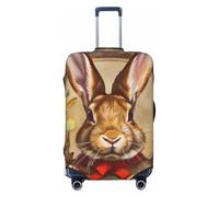 KCGSDEGV Housse de bagage élastique avec fermeture éclair invisible - Protection universelle pour valises - Pour voyage, voyages d'affaires, Noir , XL(29-32inch suitcase), Valise