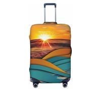KCGSDEGV Housse de bagage élastique avec fermeture éclair invisible - Protection universelle pour valises - Pour voyage, voyages d'affaires, Noir , S(18-21inch suitcase), Valise