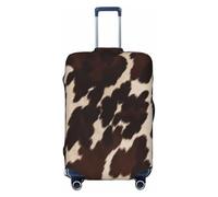 KCGSDEGV Housse de bagage élastique avec fermeture éclair invisible - Protection universelle pour valise, voyage d'affaires, marron, Noir , XL(29-32inch suitcase), Valise