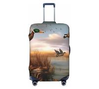 KCGSDEGV Housse de bagage élastique avec fermeture éclair invisible - Protection universelle pour valises - Pour voyage, voyages d'affaires, Noir , XL(29-32inch suitcase), Valise