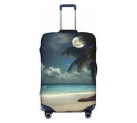 KCGSDEGV Housse de bagage élastique avec fermeture éclair invisible - Protection universelle pour valises - Pour voyage, voyages d'affaires, Noir , S(18-21inch suitcase), Valise