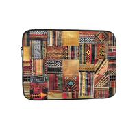 KCGSDEGV Housse de protection pour ordinateur portable imprimé patchwork africain pour une protection ultime - sacoche pour tablette, Noir , 15 inch