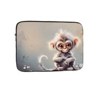 KCGSDEGV Housse de protection pour ordinateur portable Motif singe mignon pour une protection ultime - Sacoche pour tablette, Noir , 15 inch