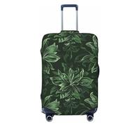 KCGSDEGV Hunter Housse de bagage élastique avec fermetures éclair invisibles Motif pétales floraux Vert, Noir , S(18-21inch suitcase), Valise