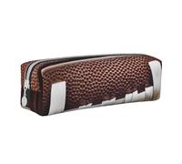 KCGSDEGV Jolie trousse à crayons avec lacets de football américain en cuir imprimé - Trousse à crayons pour l'école, blanc, Taille unique, Cartable