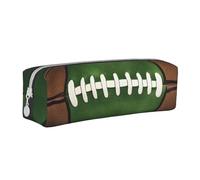 KCGSDEGV Jolie trousse à crayons en cuir avec imprimé ballon de football Vert, blanc, Taille unique, Cartable