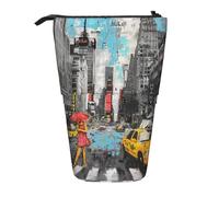 KCGSDEGV Love from New York Prints Trousse à crayons extensible pour stylos scolaires, maquillage et voyage pour étudiants et artistes, Noir , Taille unique, Cartable