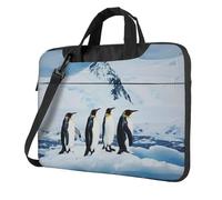 KCGSDEGV Penguins On The Iceberg Sac à bandoulière pour ordinateur portable avec triple couche de protection antichoc pour homme et femme, Noir , 13 inch
