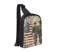 KCGSDEGV Sac à bandoulière imprimé avion de la Seconde Guerre mondiale pour homme et femme, sac à bandoulière pour voyage, coureur, cyclisme, randonnée, sports, US Military Soldats Patriotic Memorial