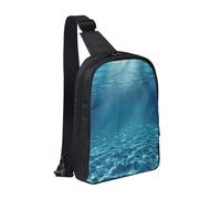 KCGSDEGV Sac à bandoulière imprimé avion de la Seconde Guerre mondiale pour homme et femme, sac à bandoulière pour voyage, coureur, cyclisme, randonnée, sports, Paysage sous-marin tranquille, Taille