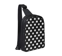 KCGSDEGV Sac à bandoulière imprimé avion de la Seconde Guerre mondiale pour homme et femme, sac à bandoulière pour voyage, coureur, cyclisme, randonnée, sports, Motif à pois blancs, Taille unique