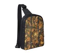 KCGSDEGV Sac à bandoulière imprimé plage coquillage sable pour homme femme sac bandoulière pour voyage, coureur, cyclisme, randonnée, sports, Feuilles camouflage, Taille unique