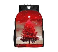 KCGSDEGV Sac à dos pour ordinateur portable 15" imprimé infirmière mignon pour adultes, travail, voyage, école pour garçons, filles, hommes et femmes, Sapin de Noël rouge, taille unique