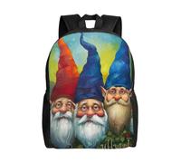 KCGSDEGV Sac à dos pour ordinateur portable 15" imprimé infirmière mignon pour adultes, travail, voyage, école pour garçons, filles, hommes et femmes, Nains de Noël colorés, taille unique