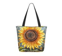 KCGSDEGV Sac fourre-tout noir et blanc à paillettes pour femme, grande poignée, sac à bandoulière léger avec fermeture éclair pour le shopping, l'école, le travail, les voyages, You Are My Sunshine